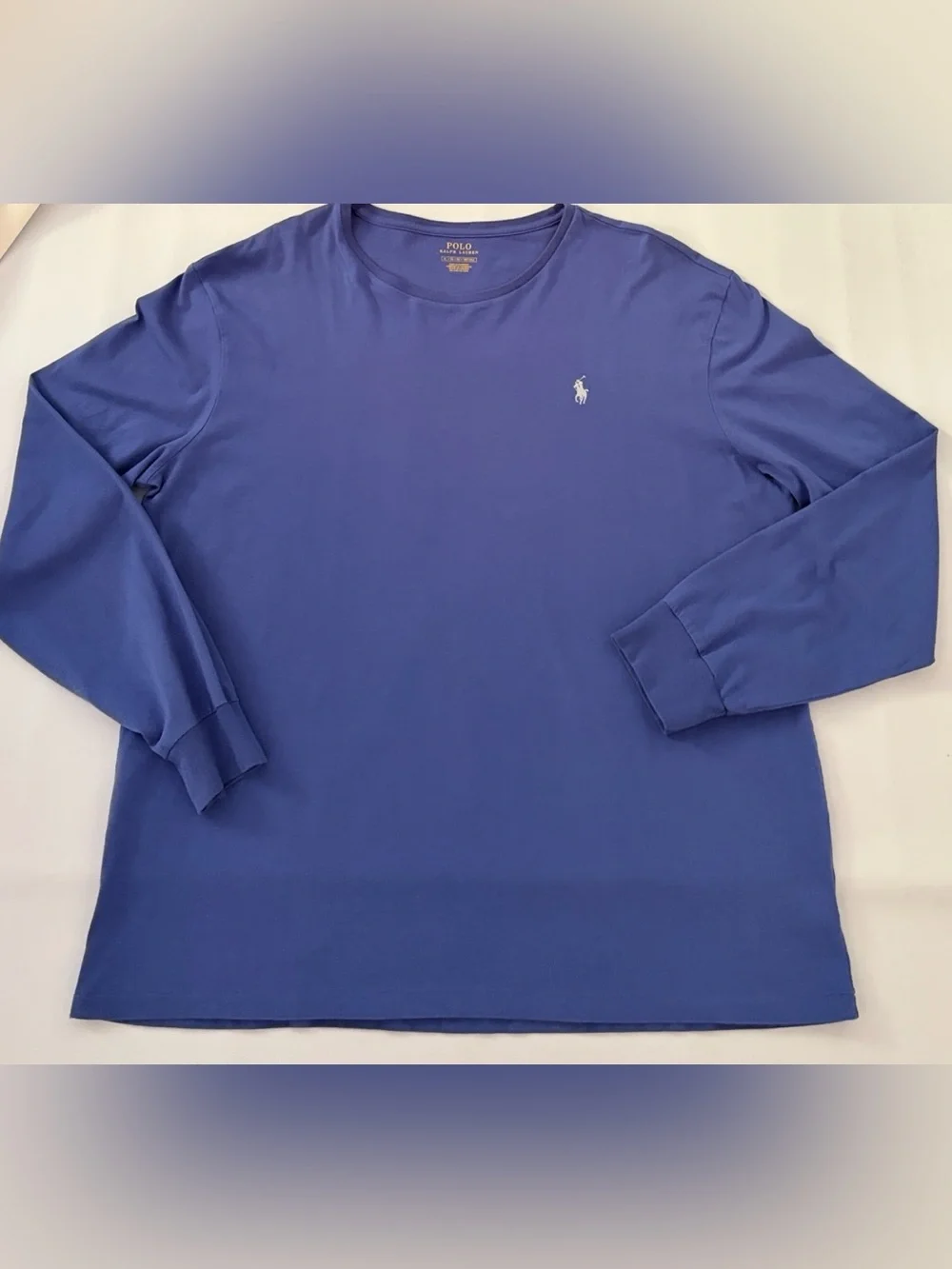 Polo Ralph Lauren Men's Classic Soft Cotton Crewneck T-Shirt Long Sleeve Blue XL
